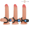 INTENSO - ANILLO DOBLE PARA PENE VIBRADOR ALEX 10 VIBRACIONES NEGRO