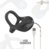 INTENSO - ANILLO DOBLE PARA PENE VIBRADOR ALEX 10 VIBRACIONES NEGRO