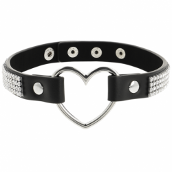COQUETTE CHIC DESIRE - GARGANTA DE CUERO VEGANO CON CORAZÓN