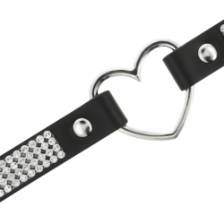 COQUETTE CHIC DESIRE - GARGANTA DE CUERO VEGANO CON CORAZÓN