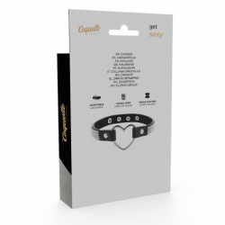 COQUETTE CHIC DESIRE - GARGANTA DE CUERO VEGANO CON CORAZÓN