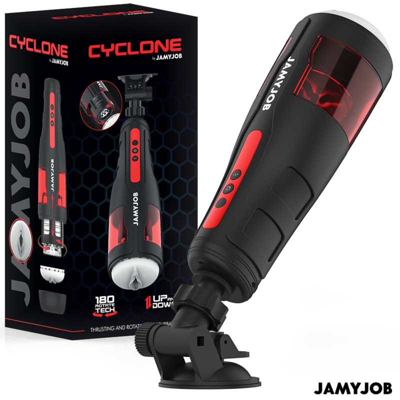 JAMYJOB - MASTURBADOR VAGINAL AUTOMÁTICO CYCLONE CON 10 MODOS DE ROTACIÓN Y EMPUJE
