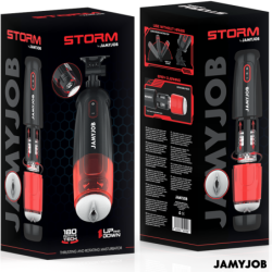 JAMYJOB - MASTURBADOR VAGINAL AUTOMÁTICO STORM CON 10 MODOS DE ROTACIÓN Y EMPUJE