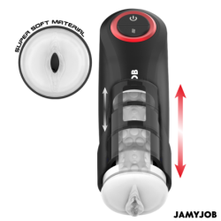 JAMYJOB - MASTURBADOR VAGINAL AUTOMÁTICO POR GRAVEDAD CON 5 MODOS DE EMPUJE Y EFECTOS DE SONIDO