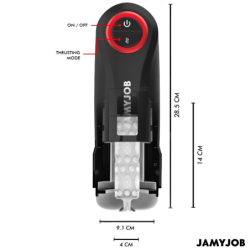JAMYJOB - MASTURBADOR VAGINAL AUTOMÁTICO POR GRAVEDAD CON 5 MODOS DE EMPUJE Y EFECTOS DE SONIDO