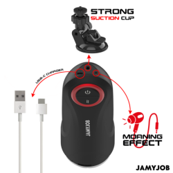 JAMYJOB - MASTURBADOR VAGINAL AUTOMÁTICO POR GRAVEDAD CON 5 MODOS DE EMPUJE Y EFECTOS DE SONIDO