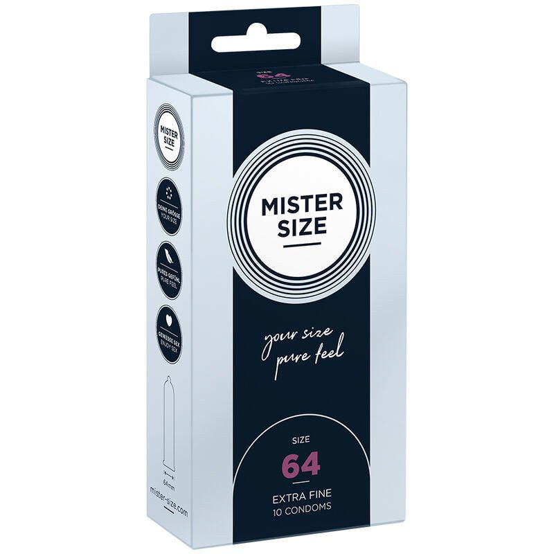 PRESERVATIVOS MISTER SIZE - TALLA XXL 64 MM (10 UNIDADES)
