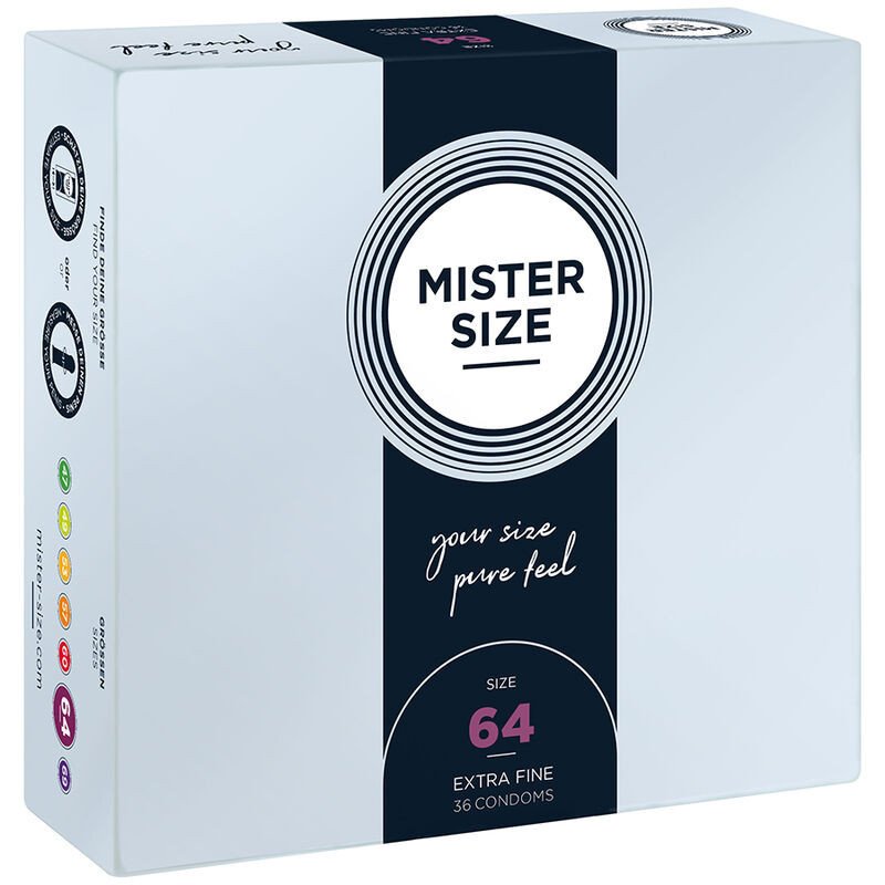 PRESERVATIVOS MISTER SIZE - TALLA XXL 64 MM (36 UNIDADES)
