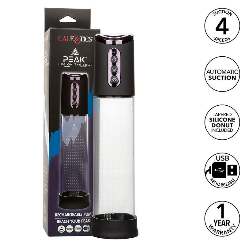CALEXOTICS - BOMBA DE SUCCIÓN PEAK DE 4 VELOCIDADES NEGRA