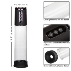 CALEXOTICS - BOMBA DE SUCCIÓN PEAK DE 4 VELOCIDADES NEGRA