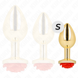 KINK - TAPÓN ANAL ROJO ROSA DORADO TALLA S