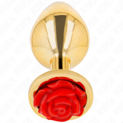 KINK - TAPÓN ANAL ROJO ROSA DORADO TALLA S