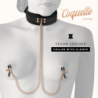 COQUETTE CHIC DESIRE - COLLAR CON PINZAS PARA PEZONES DE FANTASÍA CON FORRO DE NEOPRENO