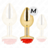 KINK - TAPÓN ANAL ROJO ROSA DORADO TALLA M