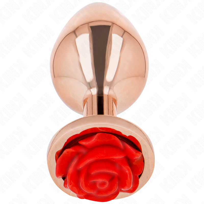 KINK - TAPÓN ANAL DE ORO ROSA CON ROSA M