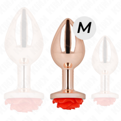 KINK - TAPÓN ANAL DE ORO ROSA CON ROSA M