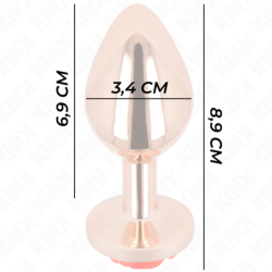 KINK - TAPÓN ANAL DE ORO ROSA CON ROSA M