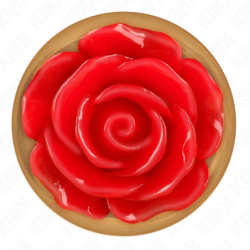 KINK - TAPÓN ANAL DE ORO ROSA CON ROSA ROJA L