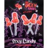 DIABLO PICANTE - CAJA DE 5 PIRULETAS CON FORMA DE PENE Y SABOR A CEREZA