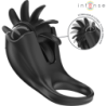 INTENSO - ANILLO VIBRATORIO MABEL 10 VIBRACIONES CON ESTIMULADOR DE CLÍTORIS NEGRO