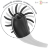 INTENSE - MABEL ANILLO VIBRADOR 10 VIBRACIONES CON ESTIMULADOR DE CLÍTORIS NEGRO