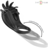 INTENSO - ANILLO VIBRATORIO MABEL 10 VIBRACIONES CON ESTIMULADOR DE CLÍTORIS NEGRO