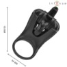INTENSO - ANILLO VIBRATORIO MABEL 10 VIBRACIONES CON ESTIMULADOR DE CLÍTORIS NEGRO
