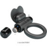 PRETTY LOVE - ANILLO VIBRADOR DEBONAIRE CONEJO 10 VIBRACIONES NEGRO
