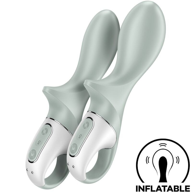 SATISFACTOR - BOMBA DE AIRE BOOTY 3 VIBRADOR ANAL INFLABLE GRIS VERDE