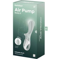 SATISFACTOR - BOMBA DE AIRE BOOTY 3 VIBRADOR ANAL INFLABLE GRIS VERDE