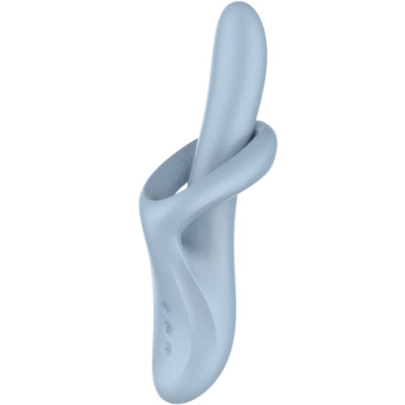 SATISFACTOR - HEAT FLEX 4 VIBRADOR CON EFECTO DE CALOR 12 VIBRACIONES AZUL