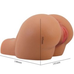 CRAZY BULL - VIBRADOR KYLIE ASS CON VAGINA Y ANO REALISTAS Y CONTROL REMOTO