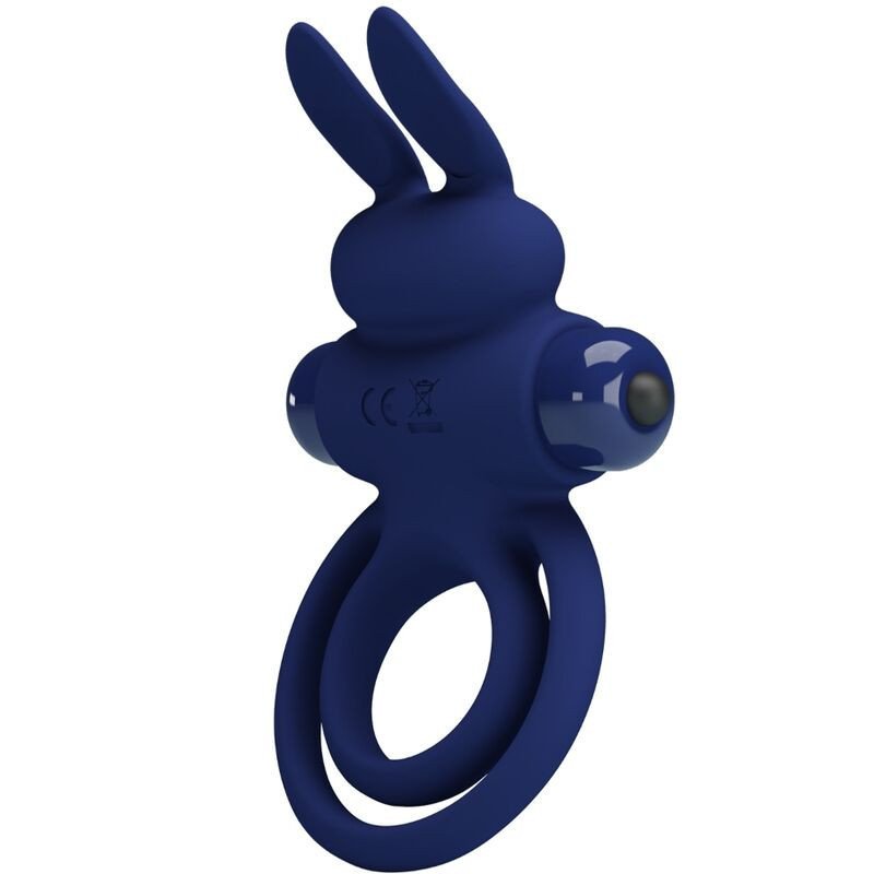 PRETTY LOVE - ANILLO VIBRATORIO DOBLE DARY AZUL CONEJO