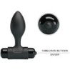 PRETTY LOVE - VIBRA BUTT 10 VIBRACIONES TAPÓN ANAL NEGRO