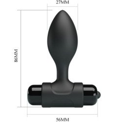 PRETTY LOVE - VIBRA BUTT 10 VIBRACIONES TAPÓN ANAL NEGRO