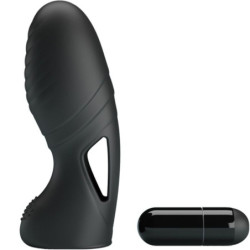 PRETTY LOVE - VIBRADOR DE DEDO DE SILICONA ALAN NEGRO