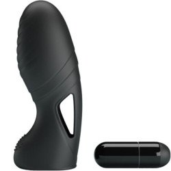 PRETTY LOVE - VIBRADOR DE DEDO DE SILICONA ALAN NEGRO