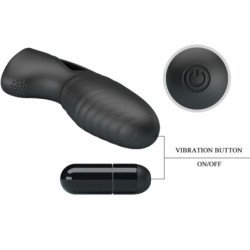 PRETTY LOVE - VIBRADOR DE DEDO DE SILICONA ALAN NEGRO