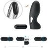 PRETTY LOVE - VIBRADOR DE DEDO DE SILICONA ALAN NEGRO