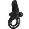 PRETTY LOVE - ANILLO VIBRADOR DOBLE + ESTIMULADOR DE CLÍTORIS 10 VIBRACIONES NEGRO