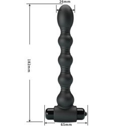 PRETTY LOVE - LYNN TAPÓN ANAL DE SILICONA CON 10 VIBRACIONES NEGRO