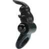 PRETTY LOVE - ANILLO VIBRADOR CON FORMA DE CONEJO, 10 VIBRACIONES, NEGRO