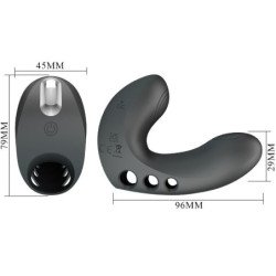 PRETTY LOVE - VIBRADOR DE DEDO CAMELIA 7 VIBRACIONES NEGRO