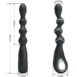 PRETTY LOVE - VIBRADOR ANAL FEDERER 12 VIBRACIONES NEGRO