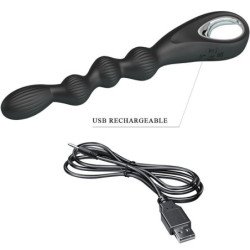 PRETTY LOVE - VIBRADOR ANAL FEDERER 12 VIBRACIONES NEGRO