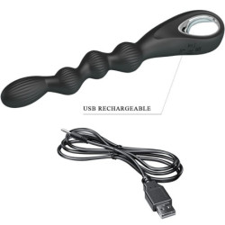PRETTY LOVE - VIBRADOR ANAL FEDERER 12 VIBRACIONES NEGRO