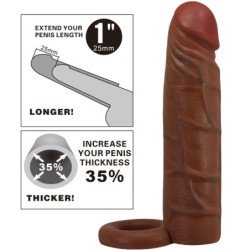 PRETTY LOVE - FUNDA PARA PENE KAILE CON EXTENSIÓN DE 2,5 CM MULATTO