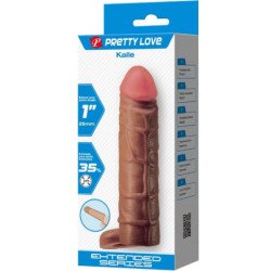 PRETTY LOVE - FUNDA PARA PENE KAILE CON EXTENSIÓN DE 2,5 CM MULATTO