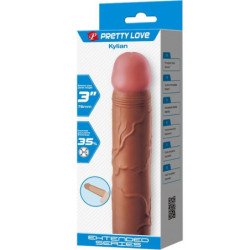 PRETTY LOVE - FUNDA PARA PENE KYLIAN CON EXTENSIÓN DE 7,6 CM MULATTO