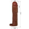 PRETTY LOVE - FUNDA PARA PENE CON ERGE Y EXTENSIÓN DE 7,6 CM MULATO